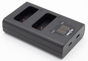 chilipower Canon LP-E10 dubbellader voor 2 camera accu's (tegelijk)