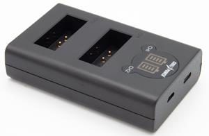 chilipower Canon LP-E12 dubbellader voor 2 camera accu's (tegelijk)
