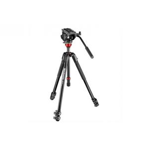 Manfrotto 500 Fluid Video Head Flat Base with 190X Video Alu Tripod
