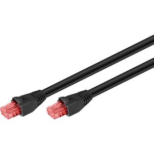 goobay CAT.6 Outdoor-Patchkabel U/UTP, Kabel, schwarz, 10 Meter