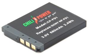 chilipower Sony NP-FD1 / NP-BD1 accu - 680mAh