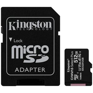 Kingston Canvas Select Plus microSD Card 10 UHS-I - 512GB - inclusief SD adapter