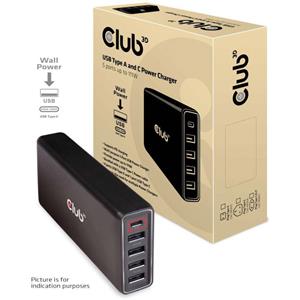 Club 3D CAC-1903EU USB A en C lader