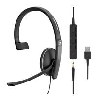 SC135 Mono-Headset USB, 3.5mm Klinke Mono, schnurgebunden On Ear Schwarz