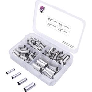 TRU COMPONENTS T1903C024 Adereindhuls assortiment 1 x 4, 6, 10, 16 OngeÃ¯soleerd Zilver 135 onderdelen