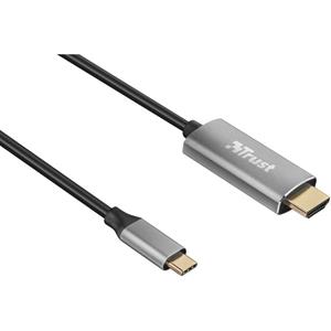 Trust USB-C Aansluitkabel [1x USB-C stekker - 1x HDMI-stekker] 1.8 m Zwart