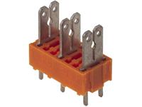 Flachsteckverteiler Steckbreite: 6.3mm Steckdicke: 0.8mm 180° Teilisoliert O