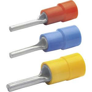 Stiftkabelschoen 0.50 mmÂ² 1 mmÂ² Deels geÃ¯soleerd Rood  705K 1 stuks