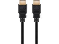 goobay 8K Ultra High Speed HDMI Anschlusskabel [1x HDMI-Stecker - 1x HDMI-Stecker] 1.00m Schwarz