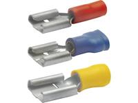 KLAUKE Flachsteckhülse, Messing, blau, 1,5-2,5mm², flach 2.8x0.5mm, teilisoliert, PA