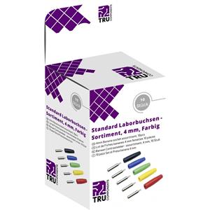 TRU COMPONENTS Laboratoriumconnector assortiment Koppeling, recht Zwart, Rood, Blauw, Geel, Groen 10 onderdelen