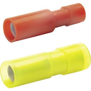 Rundsteckhülse 0.50mm² 1.50mm² Stift-Ø: 4mm Vollisoliert Rot