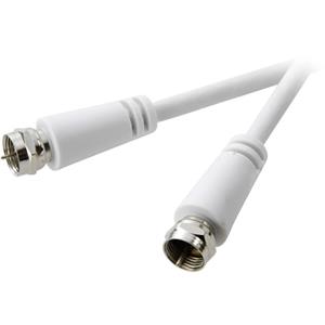 SpeaKa Professional Satelliet Aansluitkabel [1x F-stekker - 1x F-stekker] 10 m 75 dB Wit