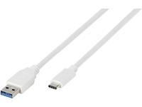 vivanco USB 3.1 (Gen 1) Anschlusskabel [1x USB 3.0 Stecker A - 1x USB-C™ Stecker] 1.00m Weiß