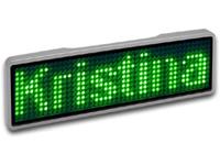 LED-naamplaatje Groen 44 x 11 pix (b x h x d) 93 x 30 x 6 mm