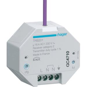 HAGER TRB201 - Radio EIB, KNX switching actuator 1-fold, TRB201