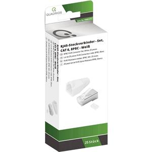 Quadrios RJ-45-connector set-CAT 6 Stekker, recht Wit 1906C171 25 stuks