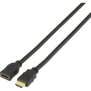 speakaprofessional HDMI Verlängerungskabel [1x HDMI-Stecker - 1x HDMI-Buchse] 1.00m Schwarz