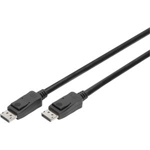 Digitus DisplayPort Aansluitkabel DisplayPort stekker, DisplayPort stekker 3.00 m Zwart AK-340106-030-S Vergulde steekcontacten, Afgeschermd (dubbel),