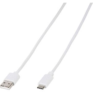 vivanco USB 2.0 Aansluitkabel [1x USB-A 2.0 stekker - 1x USB-C 2.0 stekker] 1 m Wit