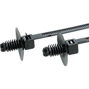 hellermanntyton T18RDP5-PA66-BK Kabelbinder 110mm 2.50mm Schwarz mit Spreizanker und Telle
