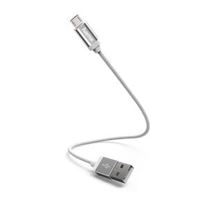 Hama USB 2.0 Aansluitkabel [1x USB-A 2.0 stekker - 1x Micro-USB 2.0 B stekker] 0.2 m Wit