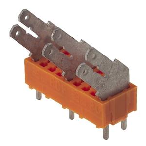 weidmüller 9512170000 Kabelschoen-splitter Insteekbreedte: 6.3 mm Insteekdikte: 0.8 mm 135 Â° Deels geÃ¯soleerd Oranje, Zilver 50 stuks