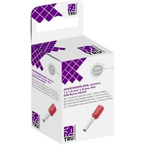 trucomponents TRU COMPONENTS T1904C053 Adereindhulzen 1 mm² Deels geïsoleerd Rood 100 stuk(s)