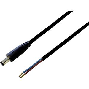 BKL Electronic Niedervolt-Anschlusskabel Niedervolt-Stecker - offenes Ende 5.5mm 2.1mm 2.00m 1St.