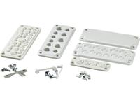 fibox FMC 25F Kabeldurchführungsplatte Klemm-Ø (max.) 26mm Thermoplast Lichtgrau (RAL 7035) 1St.