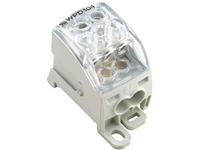 Weidmüller Phasenverteilerblock WPD 104 1x25+1x16/2x16+3x10 GY Grau, Transparent 1St.