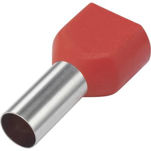 trucomponents TRU COMPONENTS 1091320 Dubbele adereindhulzen 10 mm² Deels geïsoleerd Rood 100 stuk(s)