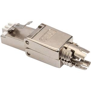 digitus CAT 6A Feldstecker, RJ45, geschirmt, AWG 22-27, werkzeugfreier Montageanschluss Stecker, ger