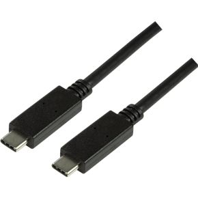 logilink USB 3.1 (gen. 2) Aansluitkabel [1x USB-C stekker - 1x USB-C stekker] 0.5 m Zwart