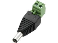 TRU COMPONENTS DC-11M-WT Laagspannings-connector Stekker, recht 5.5 mm 2.5 mm 1 stuk(s)