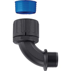 hellermanntyton HGL16-90-PG9-PA66/TPE-BK Schlauchverschraubung Schwarz PG9 90° 1St.