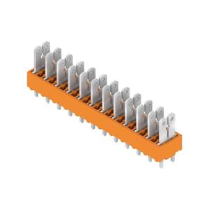 Weidmüller Flachsteckverteiler Steckbreite: 6.3mm Steckdicke: 0.8mm 180° Teilisoliert O
