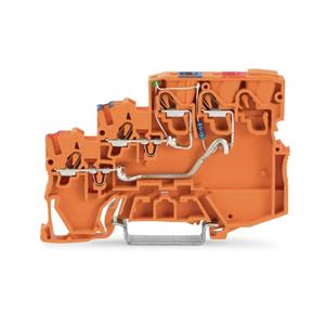 Wago Dreistock-Initiatorklemme 7mm Push-In-Klemme Orange 15St.