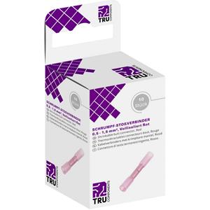 trucomponents TRU COMPONENTS T1904C068 Stootverbinder Met krimpkous 0.50 mm² 1.50 mm² Volledig geïsoleerd Rood 10 stuk(s)