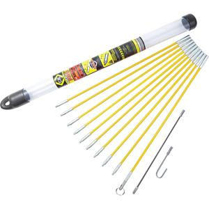 c.ktools C.K Tools Satz Kabeleinziehstangen C.K Mightyrods PRO für die Werkzeugkiste, 3,3 m