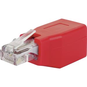 RJ45 Netzwerk Adapter CAT 6 [1x RJ45-Buchse - 1x RJ45-Stecker] Rot