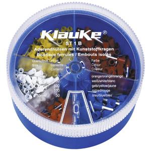 Klauke ST1B Adereindhuls assortiment 0.50 mmÂ² 2.50 mmÂ² Oranje, Wit, Geel, Rood, Blauw 400 onderdelen