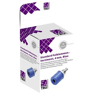 TRU COMPONENTS Laboratoriumconnector assortiment Bus, inbouw verticaal Blauw 10 stuks