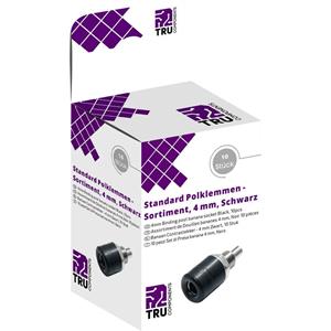 TRU COMPONENTS Laboratoriumconnector assortiment Bus, inbouw verticaal Zwart 10 stuks