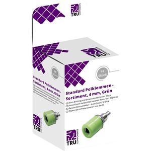TRU COMPONENTS Laboratoriumconnector assortiment Bus, inbouw verticaal Groen 10 stuks