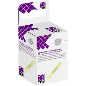 TRU COMPONENTS T1904C070 Stootverbinder Met krimpkous 4 mmÂ² 6 mmÂ² Volledig geÃ¯soleerd Geel 10 stuk(s)