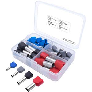 TRU COMPONENTS T1903C026 Adereindhuls assortiment 2 x 2.50, 4, 6, 10 Deels geÃ¯soleerd Blauw, Grijs, Zwart, Rood 36 onderdelen