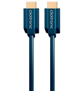 clicktronic HDMI Aansluitkabel [1x HDMI-stekker - 1x HDMI-stekker] 1 m Blauw