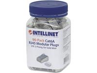 intellinet 90er-Pack Cat6A RJ45-Modularstecker STP 3-Punkt-Aderkontaktierung für Massivdraht 90 Ste