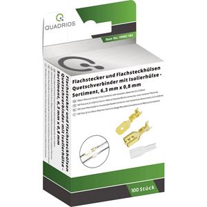 Quadrios 1908C184 Kabelschoen-assortiment 1.50 mmÂ² 0.50 mmÂ² Messing, Transparant 100 onderdelen